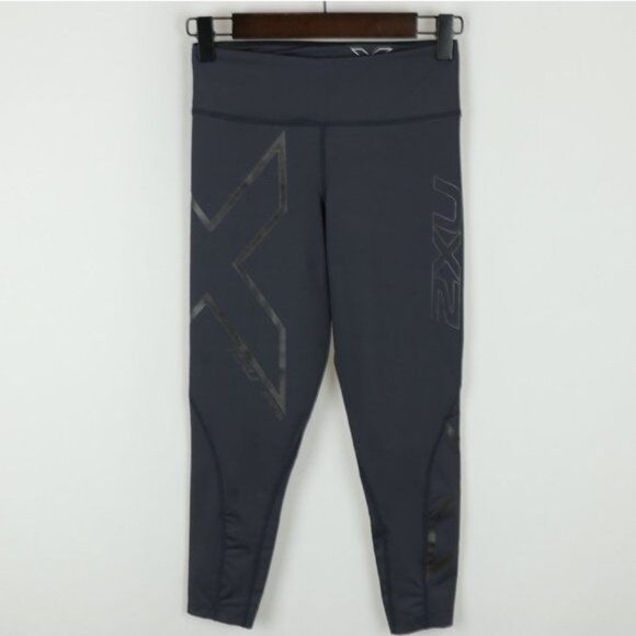 2XU Hyoptik Women's Extra Small Gray Low Rise Compression Athletic Leggings - Picture 1 of 7